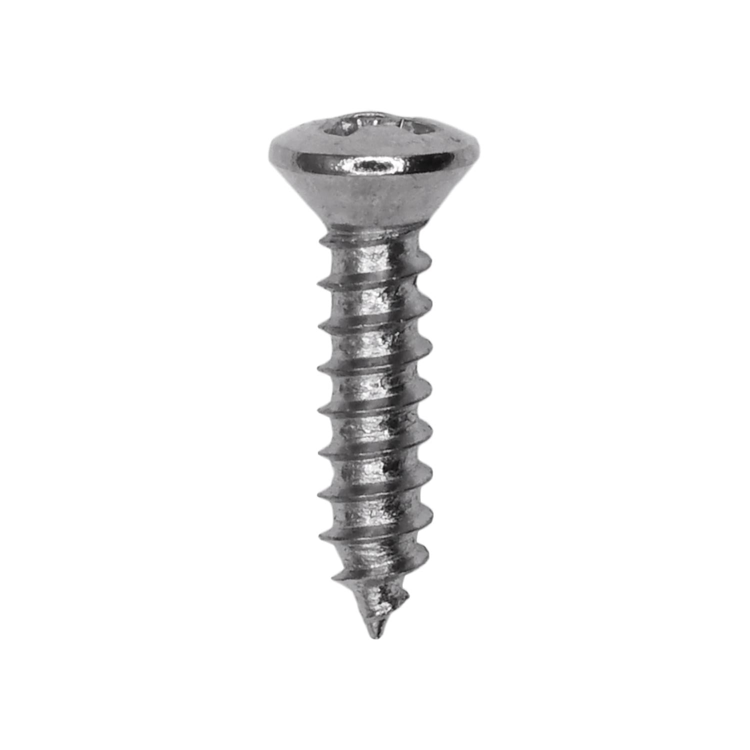 4 x 1/2" Phillips Oval Head Tapping Screw Chrome