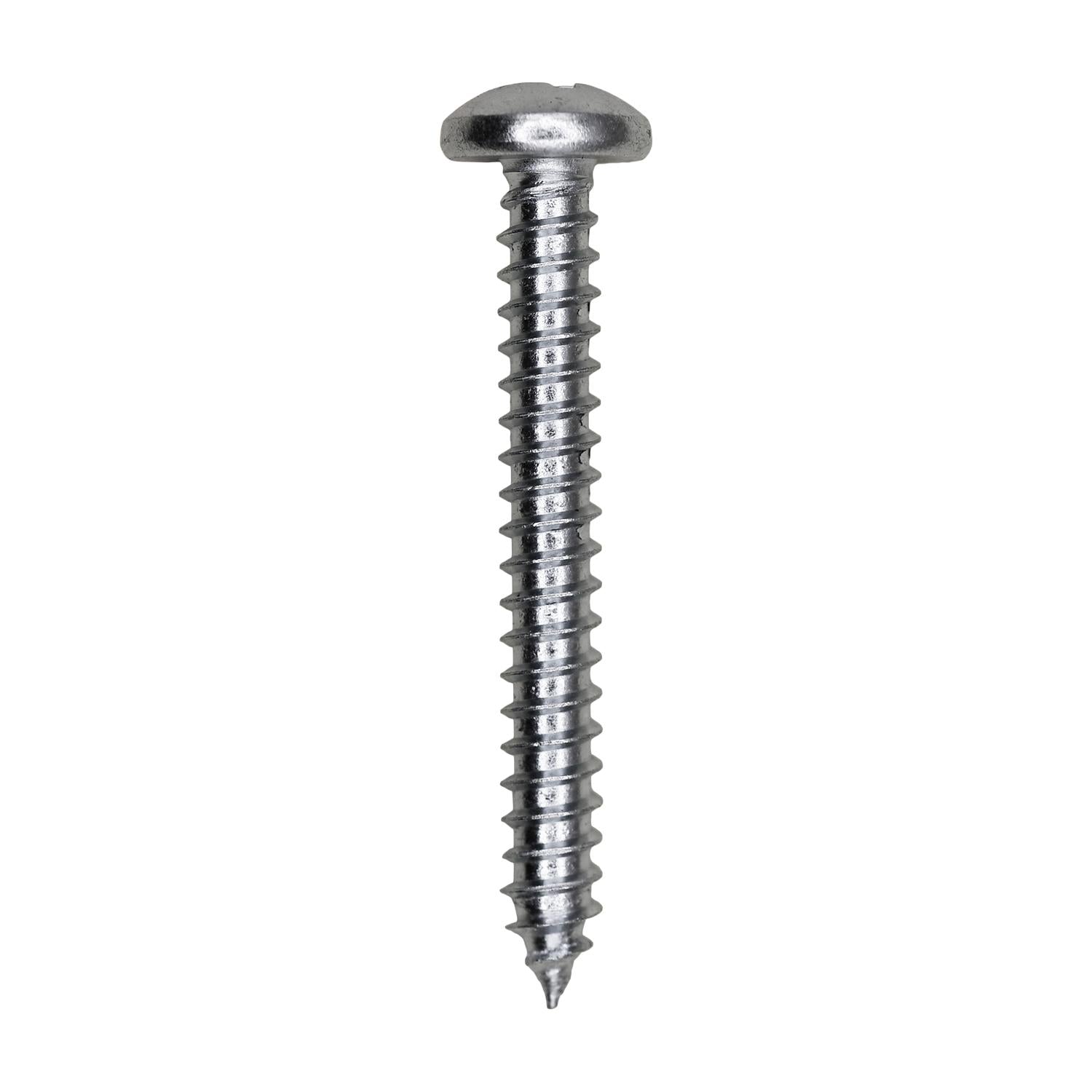 10 x 1-1/2" Phillips Pan Head Tapping Screw Zinc