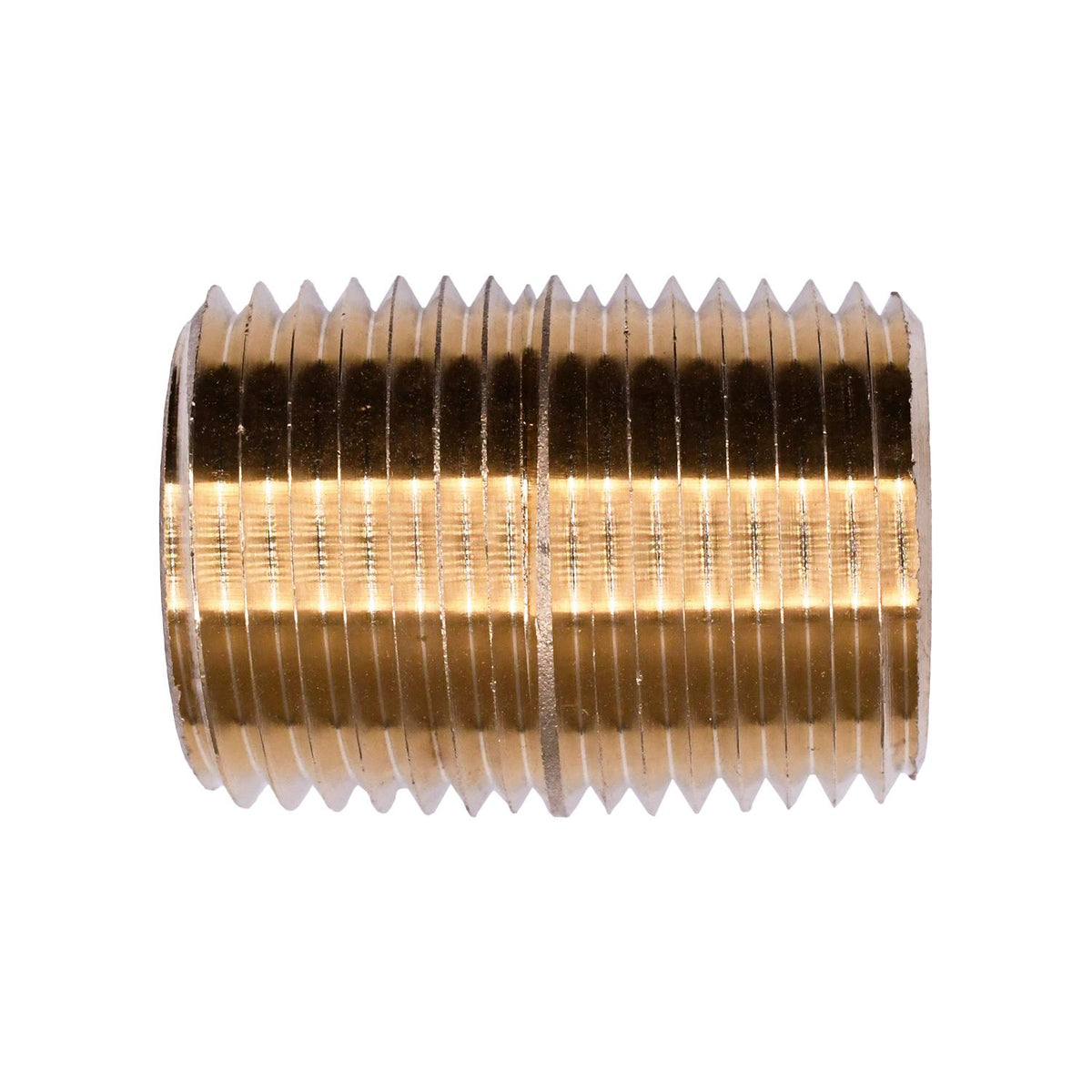 Brass Classose Nipple 1-1/8" Length 1/2" Thread — Auveco 308