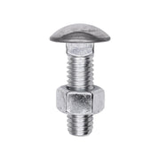 7/16"-14 x 1-1/2" Stainless Steel Capped Round Head Bumper Bolts with Hex Nuts