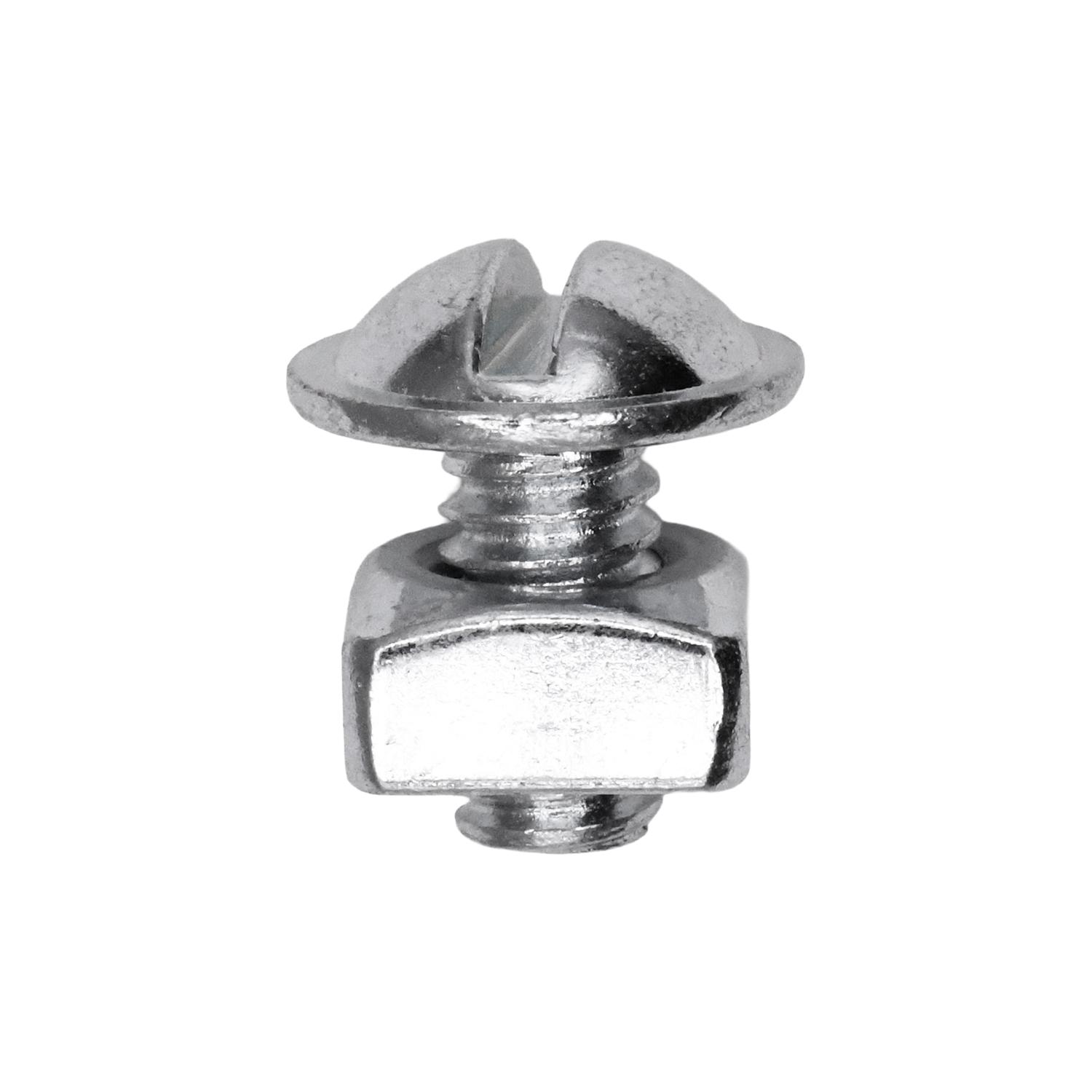 Round Washer Head License Plate Bolt And Nut 1/4"-20 x 1/2"