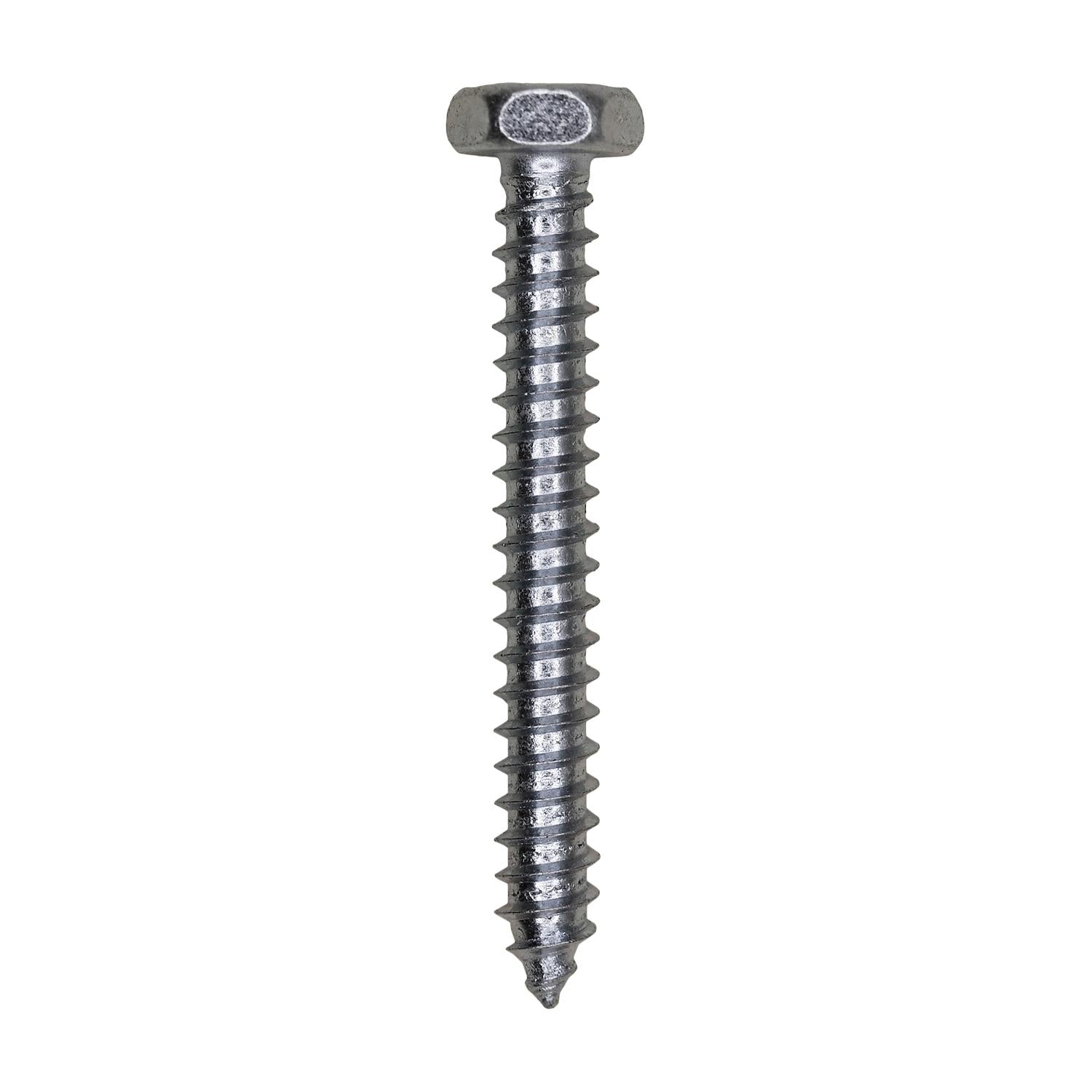 10 x 1-1/2" Indented Hex Head Tapping Screw Zinc
