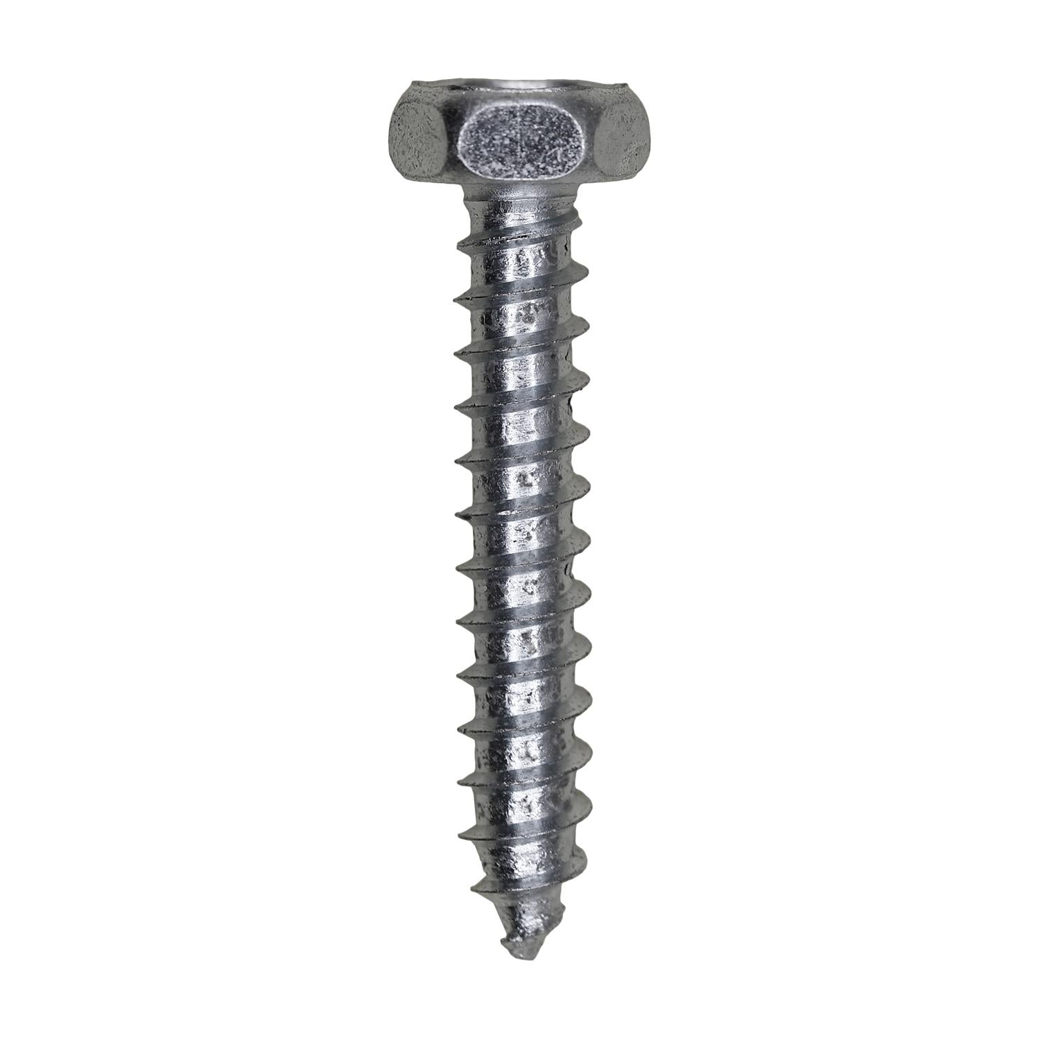 14 x 1-1/2" Indented Hex Head Tapping Screw Zinc