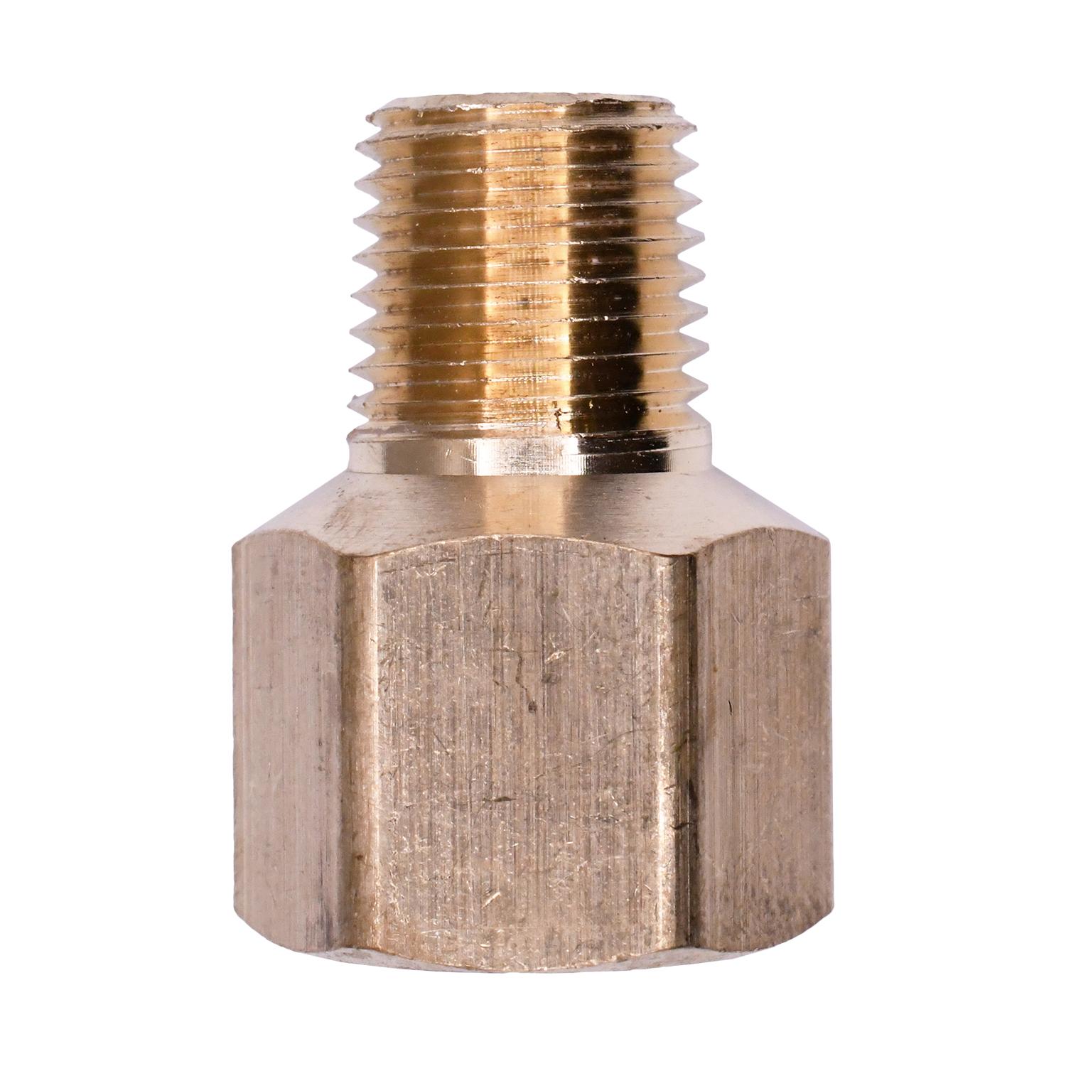 Brass Reducing Pipe Adapter 3/8" Female 1/4" Male