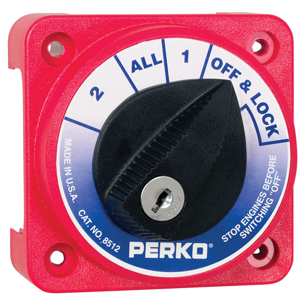 Compact Medium Duty Battery Selector Switch w/Key Lock