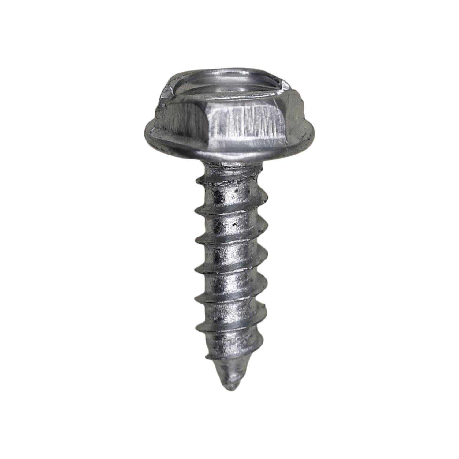 6 x 1/2" Slotted Hex Washer Head Tapping Screw Zinc