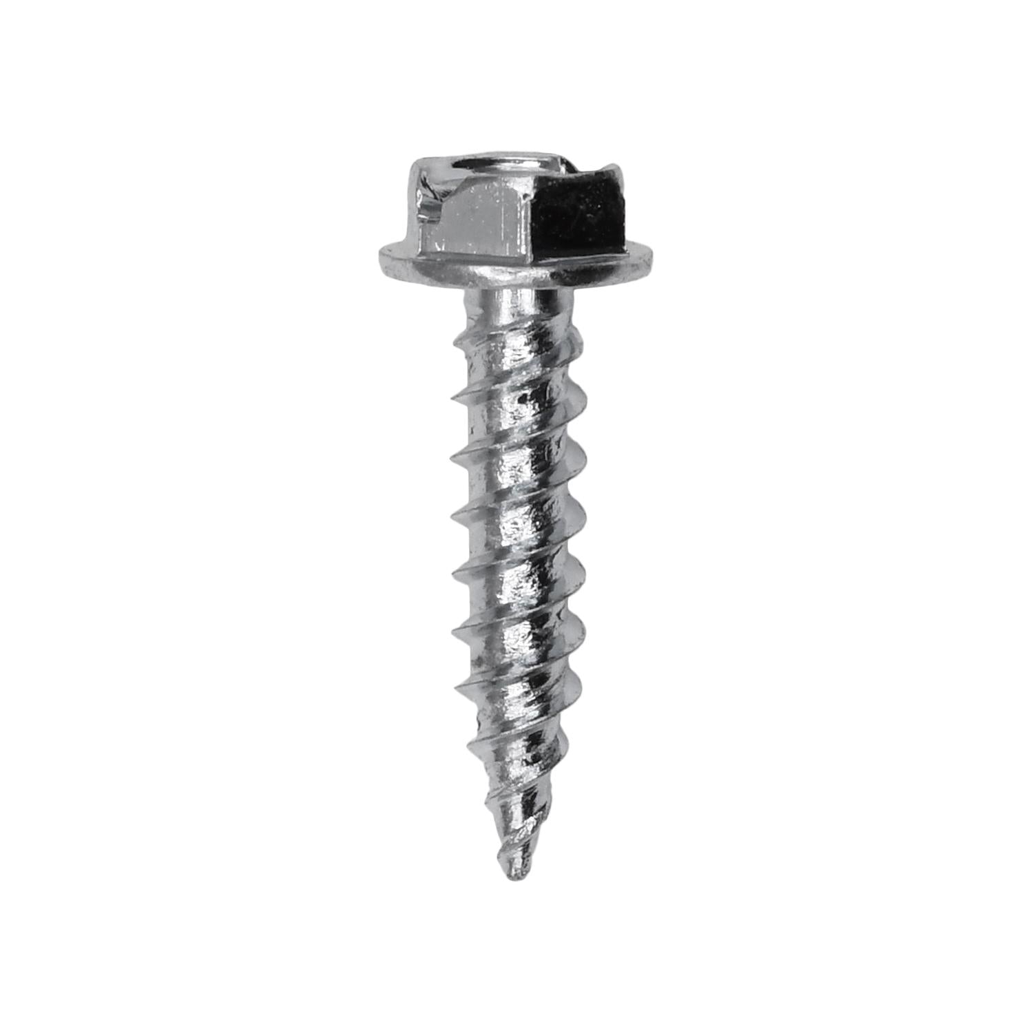 8 x 3/4" Slotted Hex Washer Head Tapping Screw Zinc