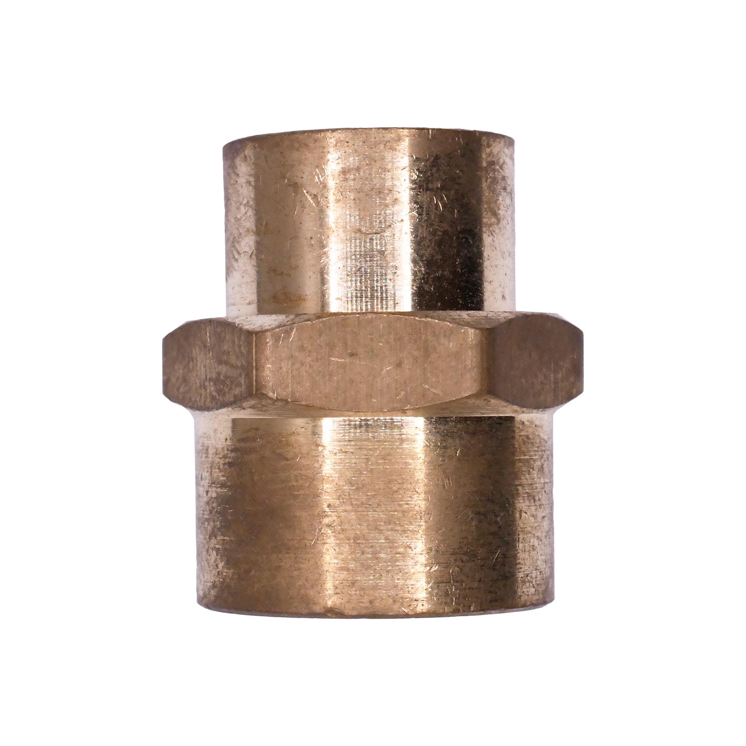 Brass Pipe Reducing Coupling 3/8" x 1/4"