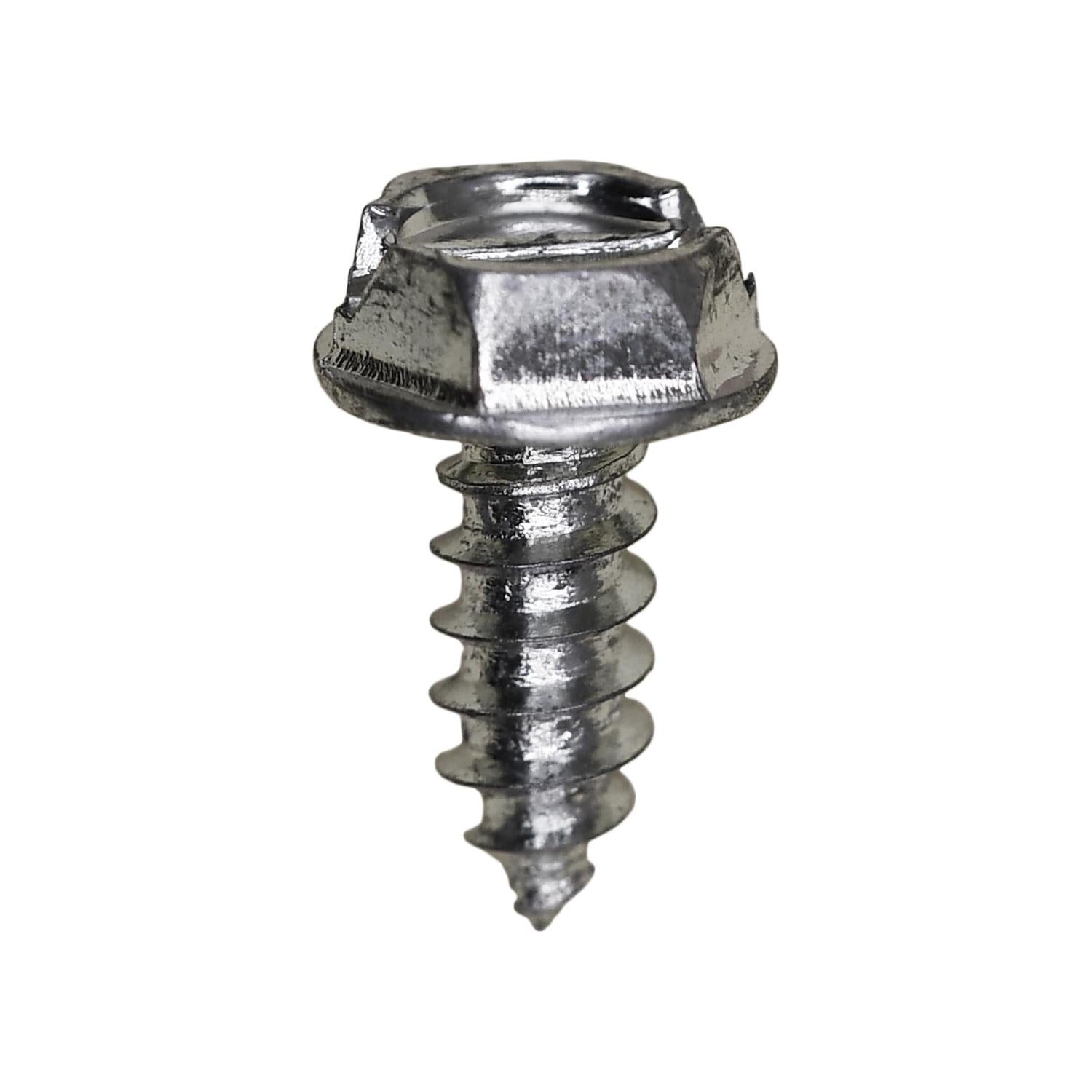 10 x 1/2" Slotted Hex Washer Head Tapping Screw Zinc