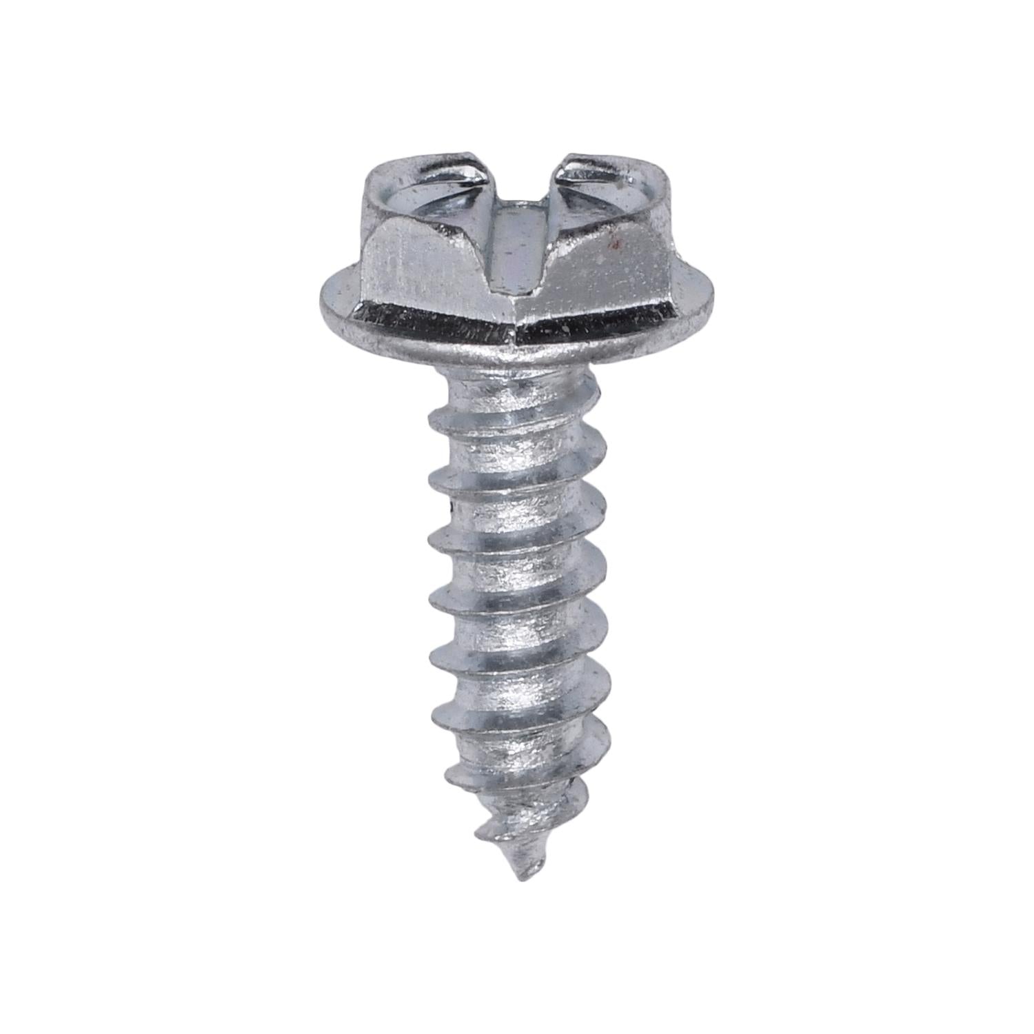 10 x 5/8" Slotted Hex Washer Head Tapping Screw Zinc