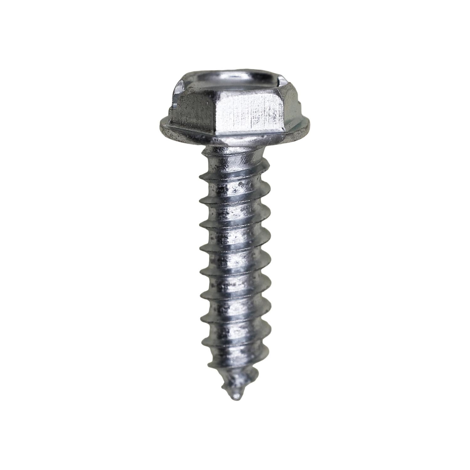 10 x 3/4" Slotted Hex Washer Head Tapping Screw Zinc