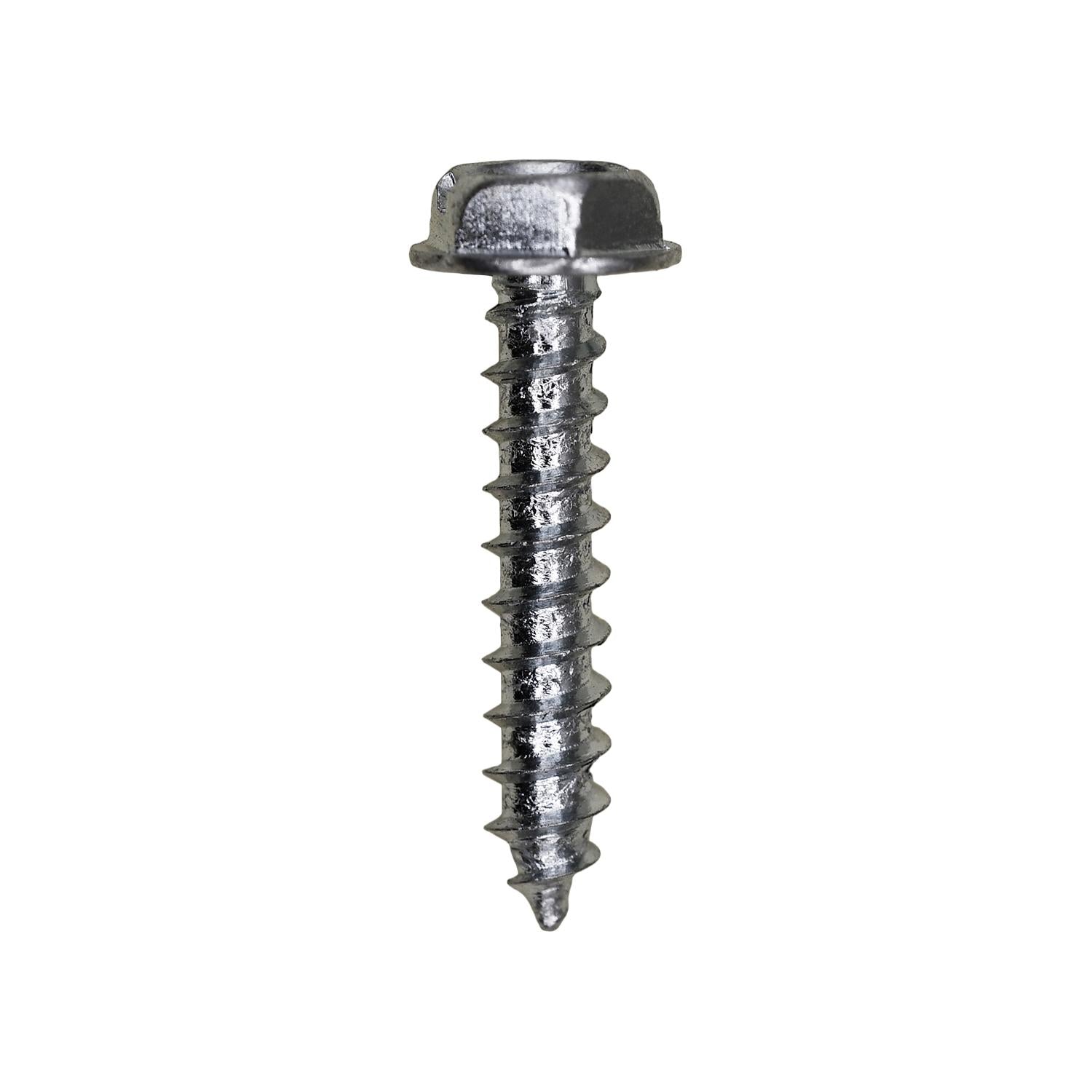 10 x 1" Slotted Hex Washer Head Tapping Screw Zinc