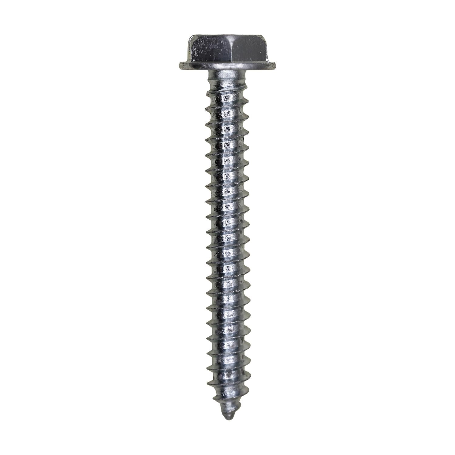 10 x 1-1/2" Slotted Hex Washer Head Tapping Screw Zinc