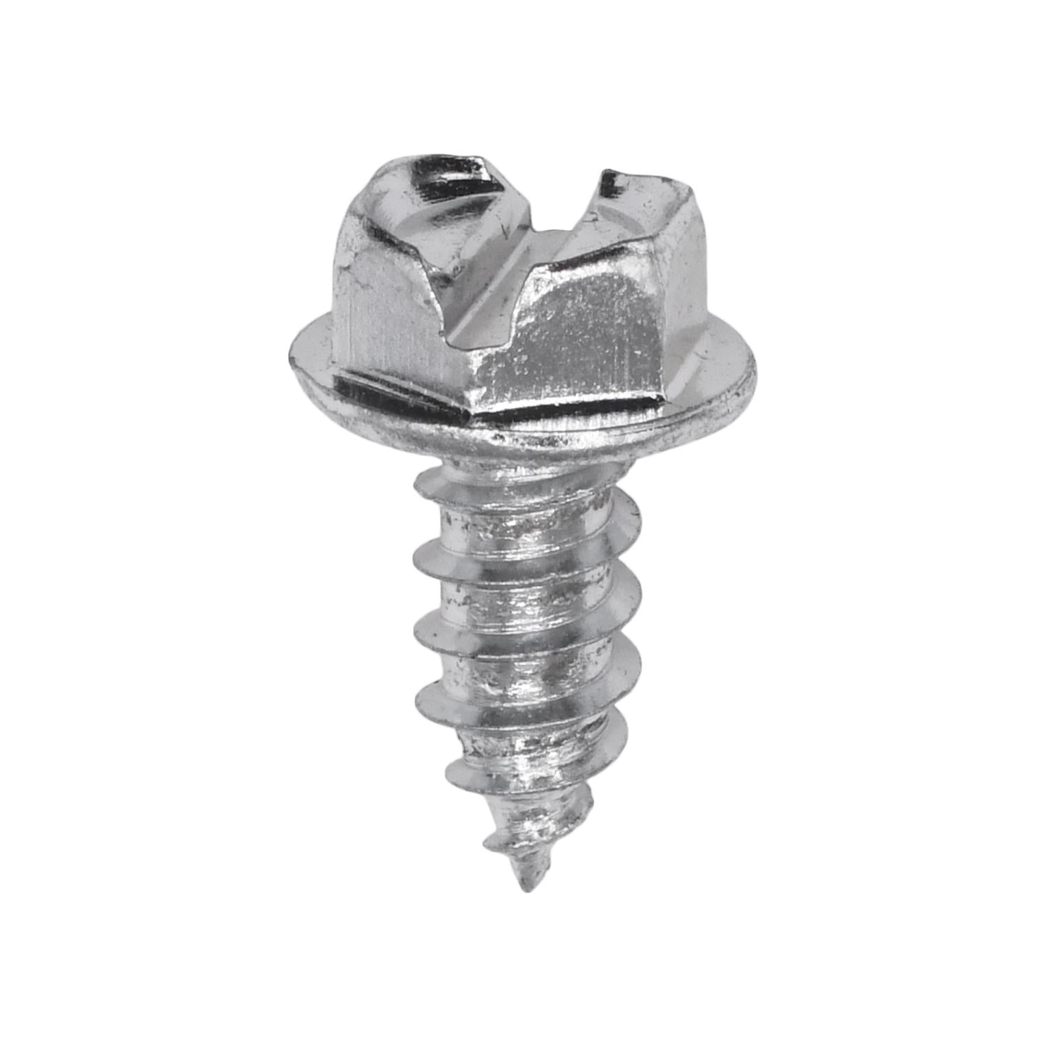 12 x 1/2" Slotted Hex Washer Head Tapping Screw Zinc