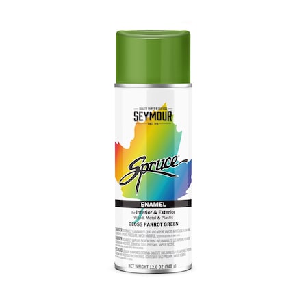 Seymour Spruce Enamel, Semi-Gloss Parrot Green (12oz)