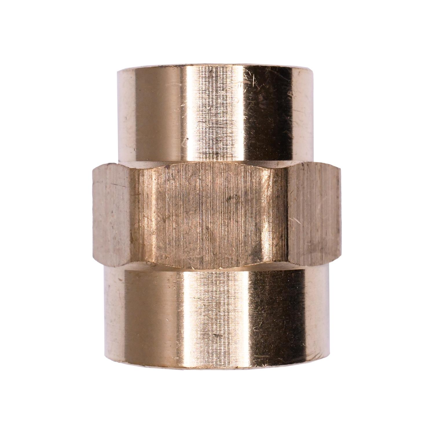 Brass Pipe Reducing Coupling 1/2" x 3/8"