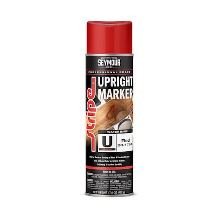 Seymour Stripe Upright Marking Paint, Red Fluorescent (16oz)
