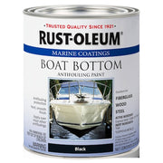 Marine Coatings Boat Bottom Antifouling Paint, Black, Flat, 1 Qt
