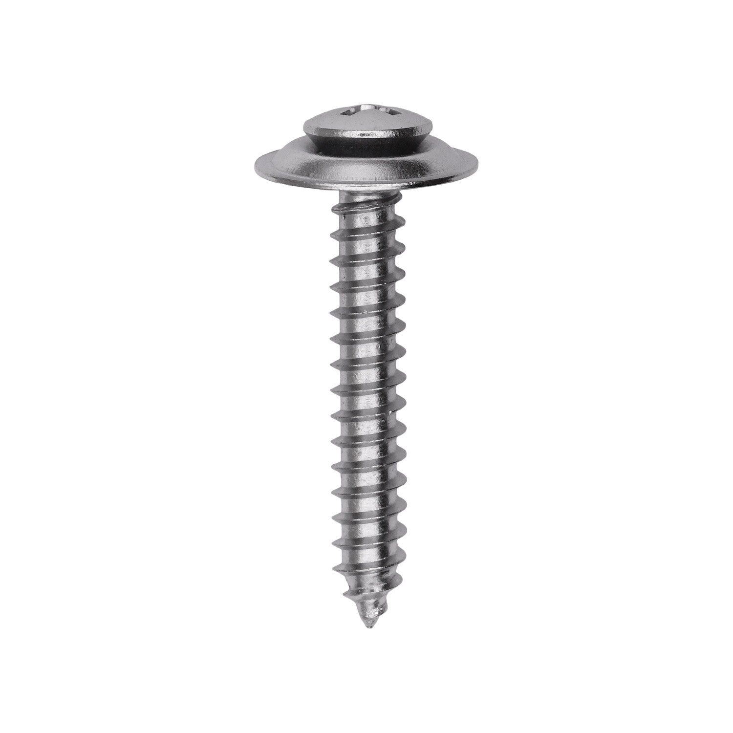 10 x 1-1/4" #8 Head Phillips Oval Head Sems Washer Tapping Screw