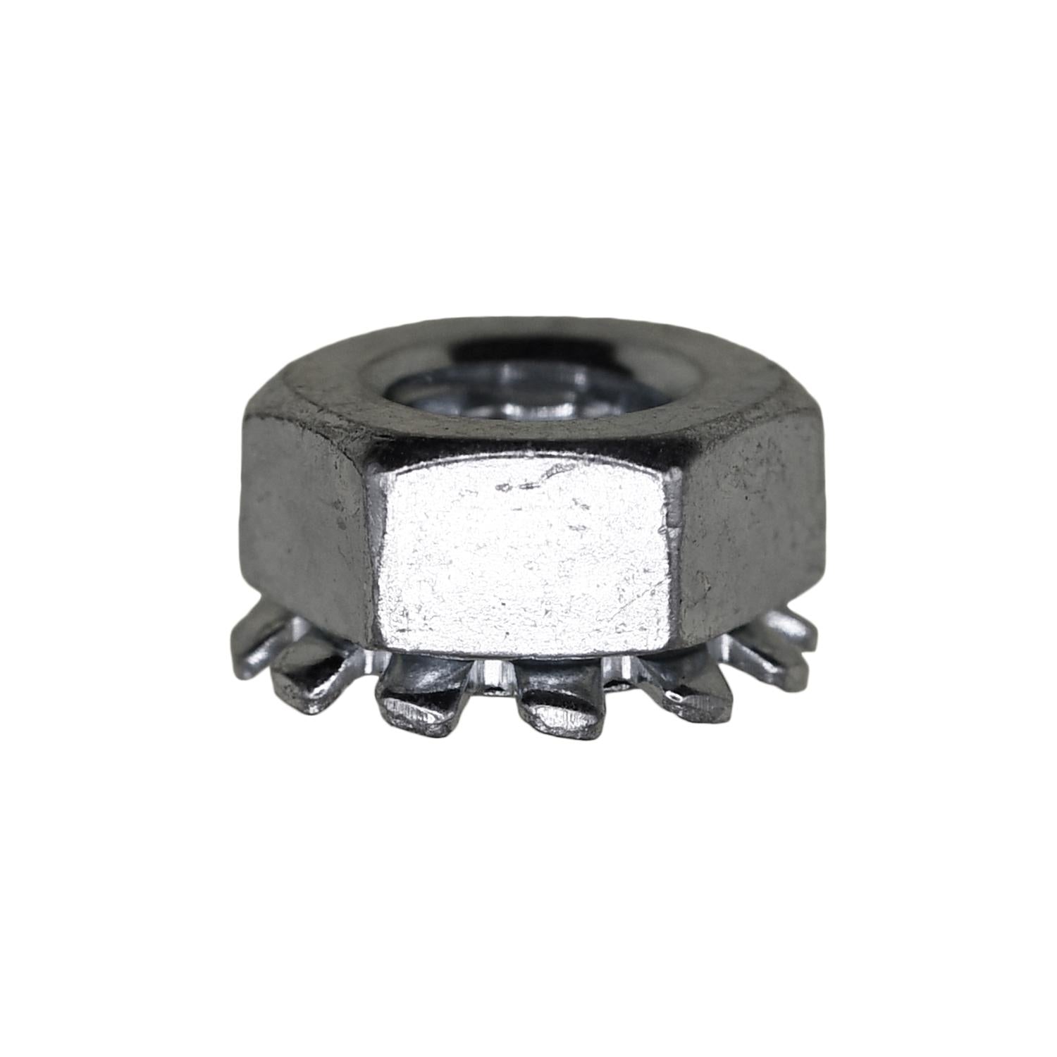 1/4"-20 Hex Keps Lock Washer And Nut Zinc