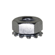 1/4"-28 Hex Keps Lock Washer And Nut Zinc