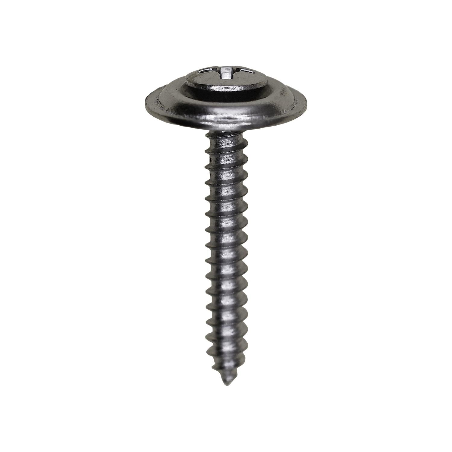 6 x 1" Phillips Oval Sems Countersunk Washer Tapping Screw