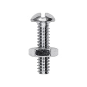 Round Head Stove Bolt with Hex Nut 3/16" x 3/4"