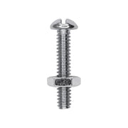 Round Head Stove Bolt with Hex Nut 3/16" x 1"