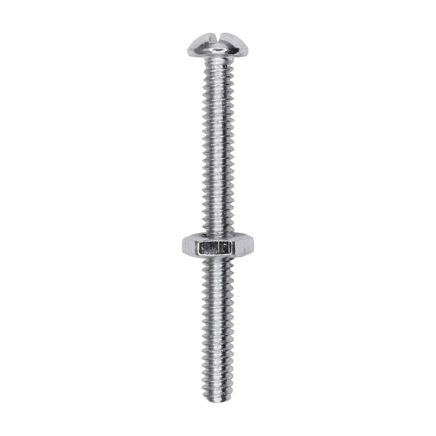 Round Head Stove Bolt with Hex Nut 3/16" x 2"