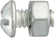 Round Head Stove Bolt with Hex Nut 1/4" x 2"