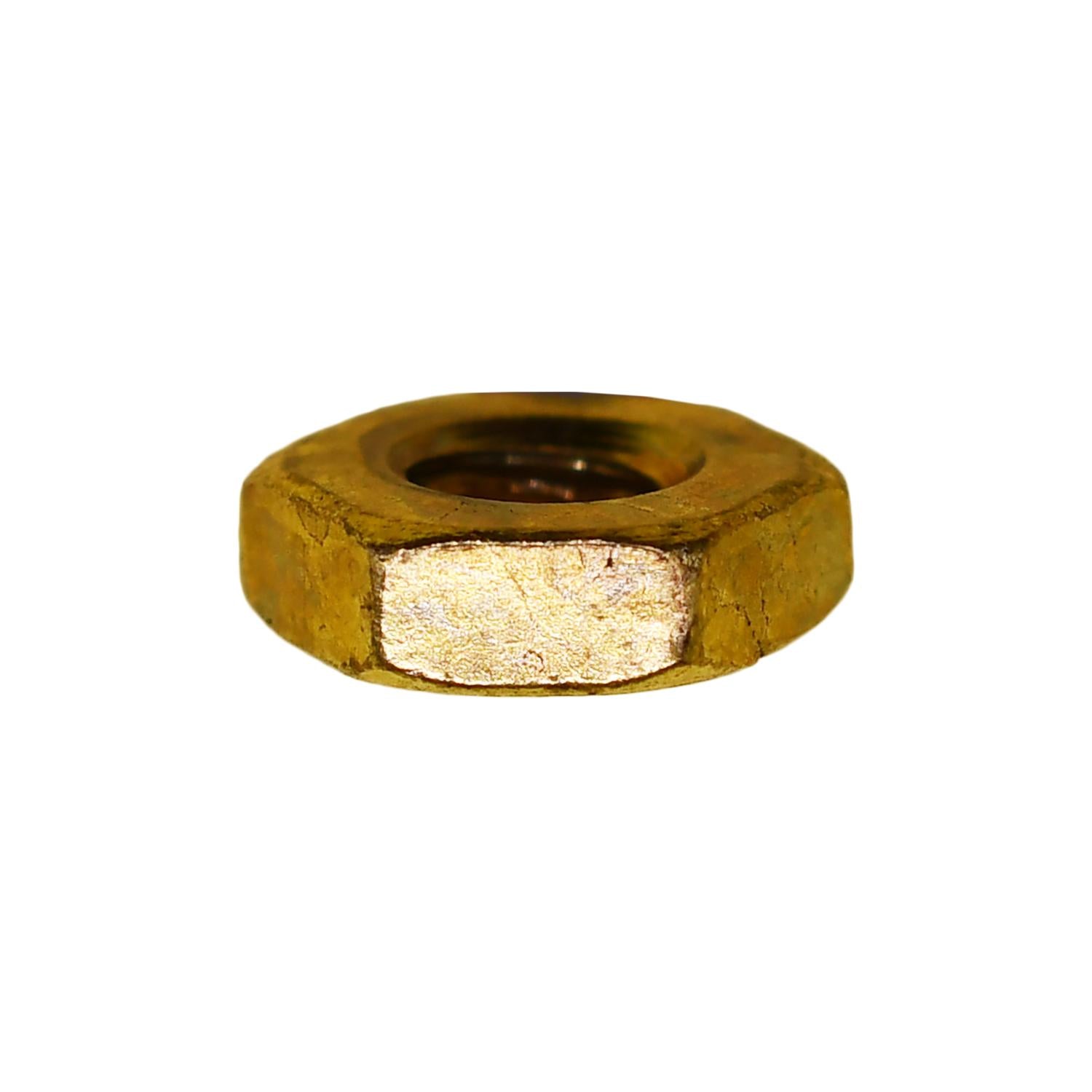 Hex Machine Screw Nut Brass 10-24 Threads 3/8" Hex