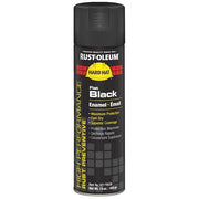 Rust Preventative Spray Paint, Black, Flat, Solvent, 15 oz
