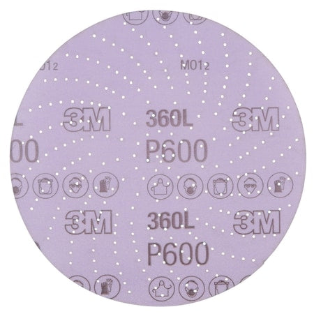 Hookit Clean Sanding Dsc 360L,20804,6in P600,500/pk