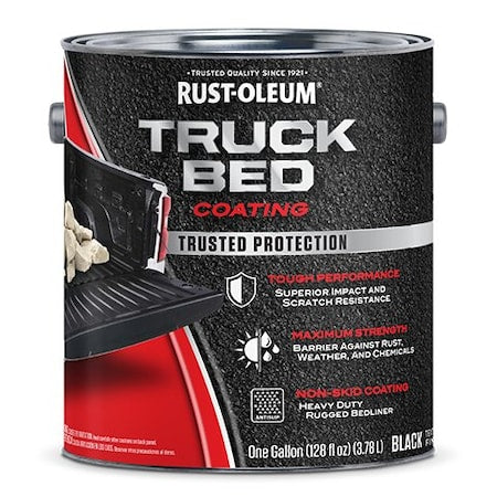 Truck Bed Coating,Black,Water Base,1 gal
