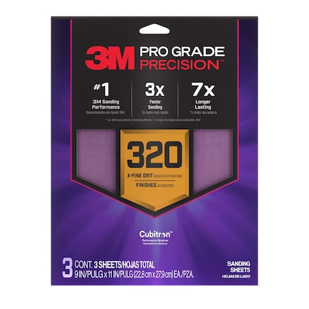 Precision Faster Sanding Sheets, PK3