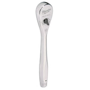 1/4 in Drive 90 Geared Teeth Pear Head Style Hand Ratchet, 6 in L, Chrome Finish