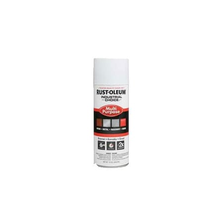 Spray Paint, White, Flat, Solvent, 12 oz