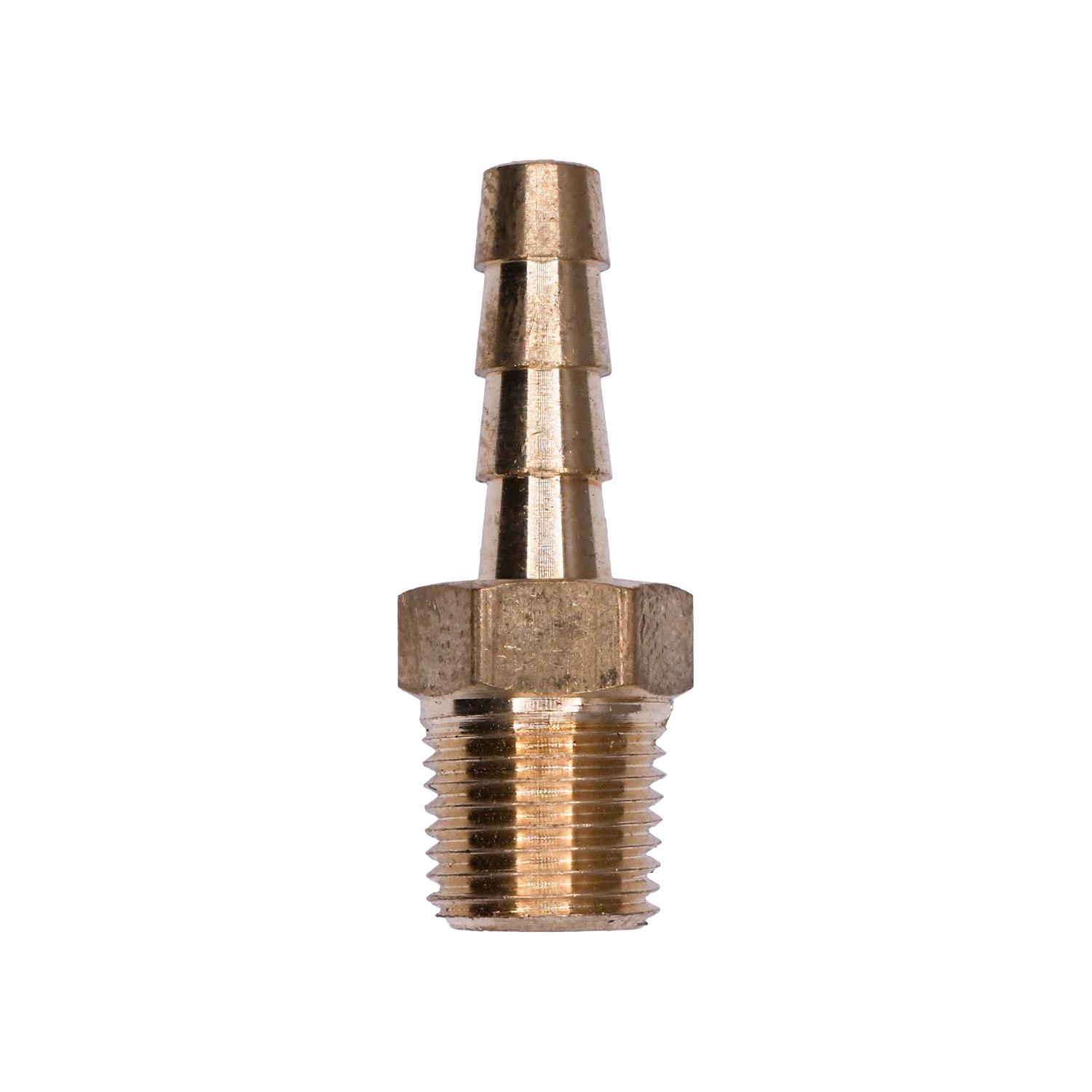 Brass Hose Barb 3/16" To Male Pipe 1/8" Adapter