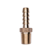 Brass Hose Barb 5/16" To Male Pipe 1/4" Adapter