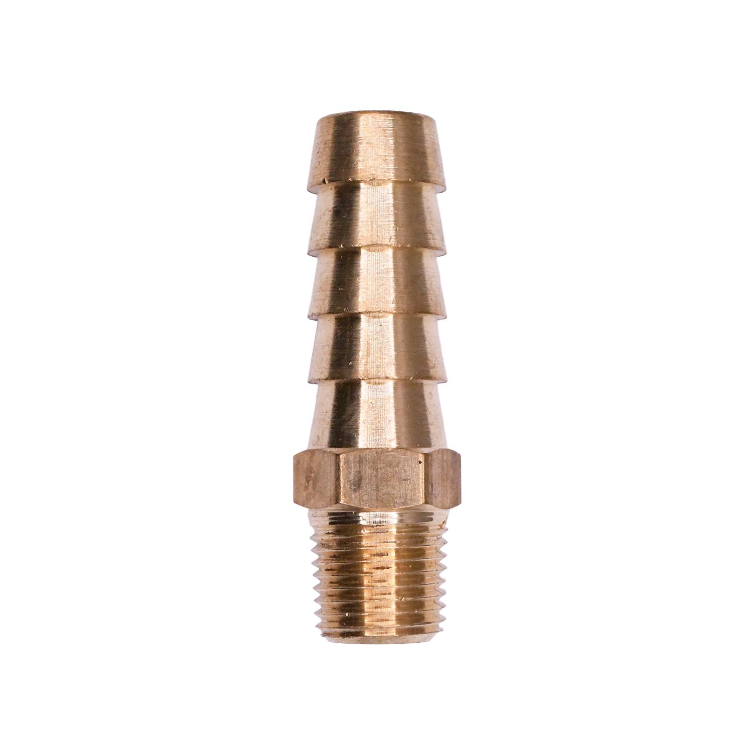 Brass Hose Barb 3/8" To Male Pipe 1/8" Adapter