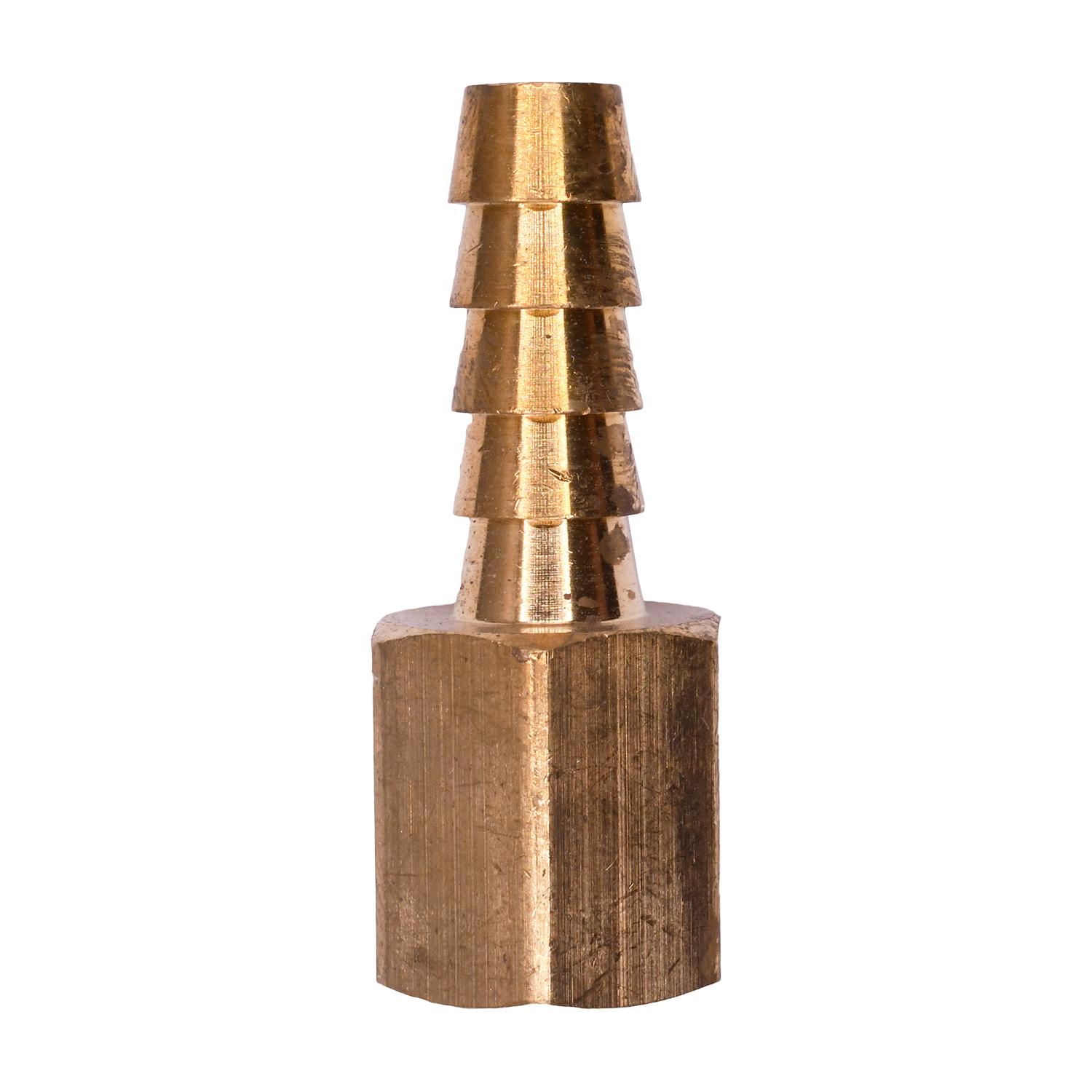 Brass Hose Barb 5/16" To Female Pipe 1/4" Adapter