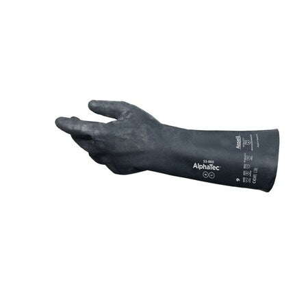 AlphaTec(R) 53-003 Chemical Resistant Gloves, Plastic Laminate, Rubber Polymer, 14 in L, 17 mil, 9