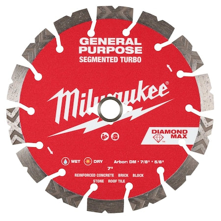 7" Diamond Max Segmented Turbo, General Purpose Diamond Blade