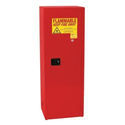Hazardous Material Storage Cabinet, 24 gal, 3 Shelves, Steel, 23 1/4 in W x 65 in H x 18 in D, Red