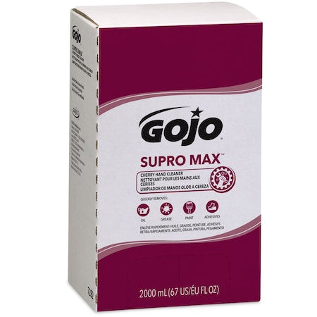 Hand Cleaner, Supro Max Series, Liquid, 2,000 mL, Includes Grit, Cherry, 4 PK