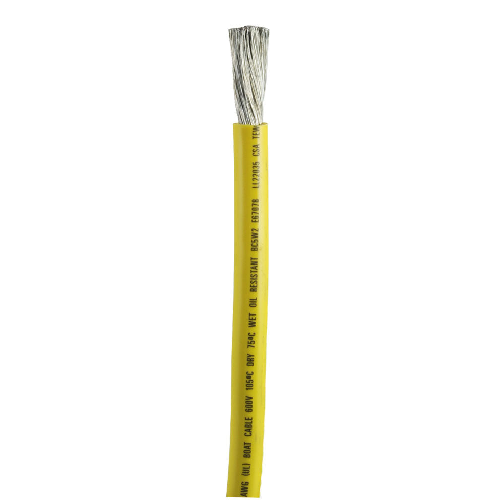 Yellow 1/0 AWG Battery Cable - Sold By The Foot
