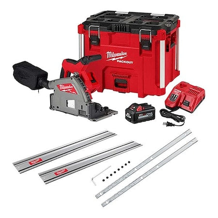 Track Saw Kit, 6.5 in Dia, 6300 RPM