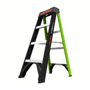 A-Frame Stepladder, Fiberglass, 4 ft, 8.5 ft
