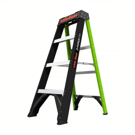 A-Frame Stepladder, Fiberglass, 4 ft, 8.5 ft