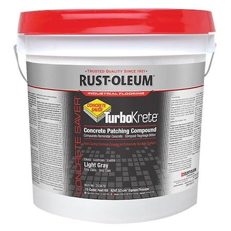 Concrete Patching Compound, 30 lb, Pail, TurboKrete, Epoxy, Gray